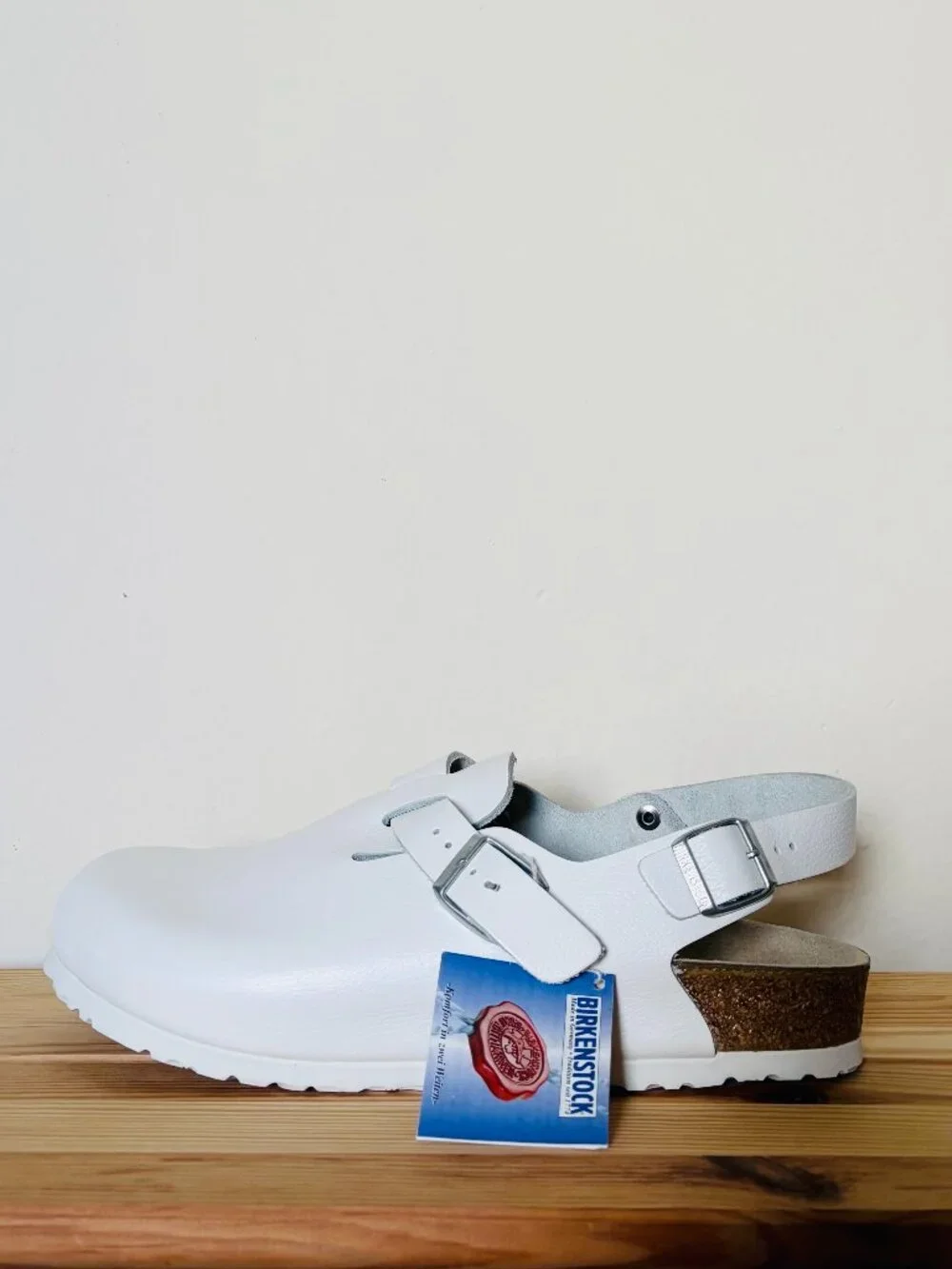 BIRKENSTOCK Tokio White Leather Clog Sandals EU 43 / M 10 / W 12 / Regular Wide